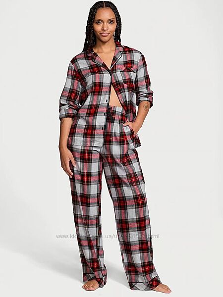 Піжама flannel long pajama set S regular