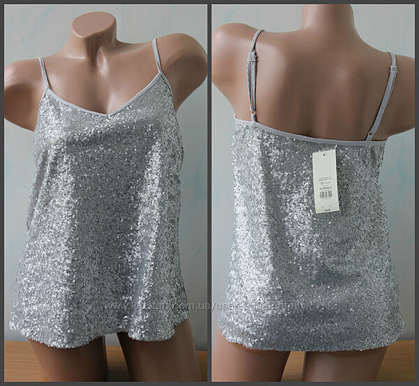 Блуза , майка с пайетками miss selfridge