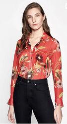 Шелковая блуза в цветах , люкс бренд equipment