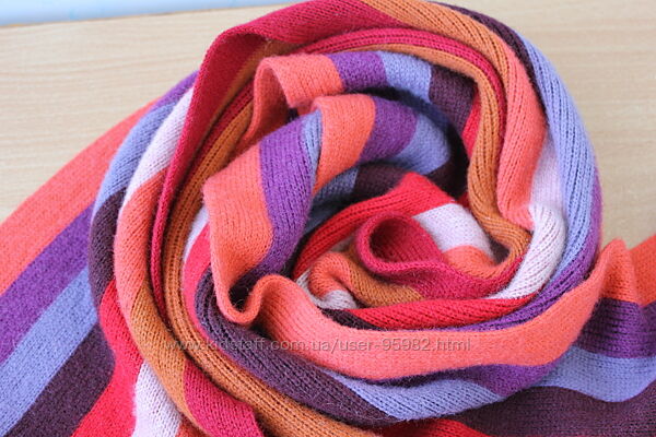 Шерстяной , вязанный шарф в полоску st. george by duffer debenhams , шерсть