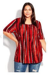 Удлиненная блуза  в стиле бохо avenue, большой размер 