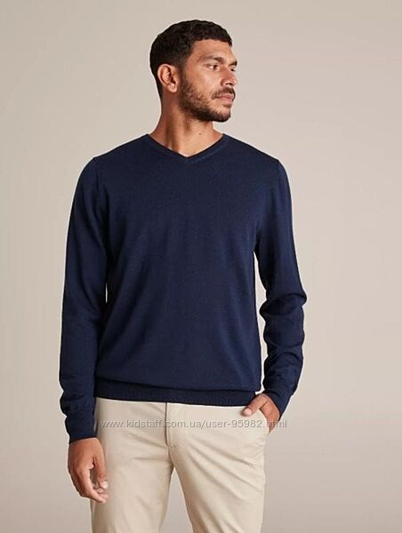 Джемпер , свитер, пуловер marks & spencer шелк, мериносовая шерсть 