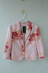Льняной пиджак в цветах laura ashley , лен. 