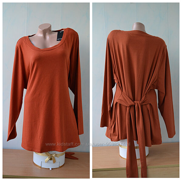 Блуза, лонгслив esmara, хлопок, батал 