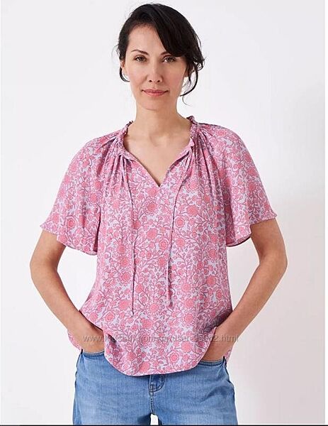 Нежная блуза crew clothing, цветочный принт 