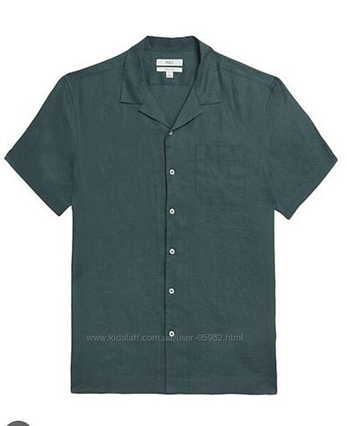 Мужская льняная рубашка marks & spencer , лен