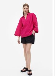 Льняная блуза , свободный крой h&m 