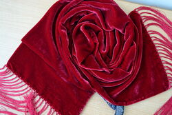 Велюровый, шелковый шарф frang tie rack. шелк вискоза