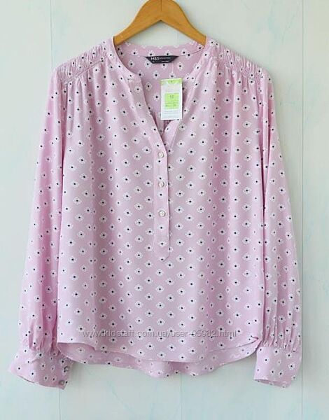 Нежная блуза marks & spencer, свободный крой, вискоза.