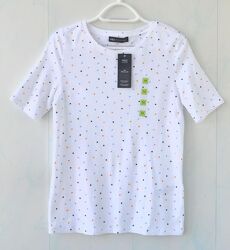 Футболка в горошек marks & spencer , хлопок 