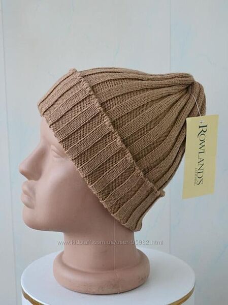 Шерстяная шапка бини в рубчик rowland&acutes, шерсть 