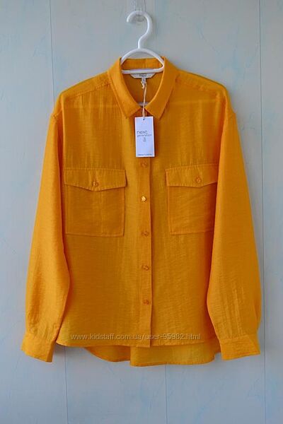 Рубашка свободного кроя next, тансел, лен 