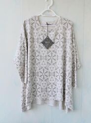 Блуза, кофта в стиле бохо Made in Italy, вискоза. шерсть