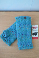 Перчатки митенки black yak, шерсть 