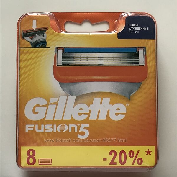 Лезвия Gillette Fusion 8шт. в упаковке оригинал