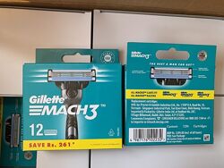 Лезвия Gillette Mach3 12 шт. в упаковке 
