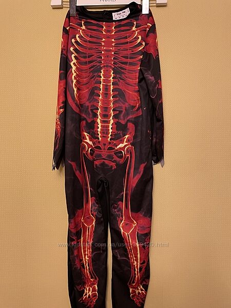 костюм скелета на рост 140 см