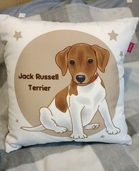Подушка подарочная, дизайнерская Jack Russell Terrier