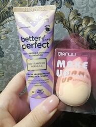 Тональный крем и спонжик