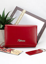 Подарунковий набір жіночий peterson d-02-kcs червоний гаманець та брелок