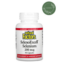 Natural Factors, SelenoExcell, селен 200 мкг, selenium, 90 капсул