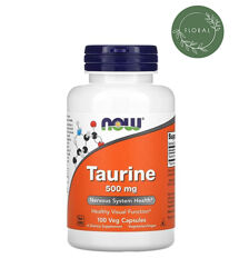 Now Foods, Таурин, 500 мг, taurine, 500 mg, 100 капсул 