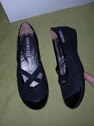 Туфли Италия кожа балетки  Bikkembergs чёрные р.31,32 