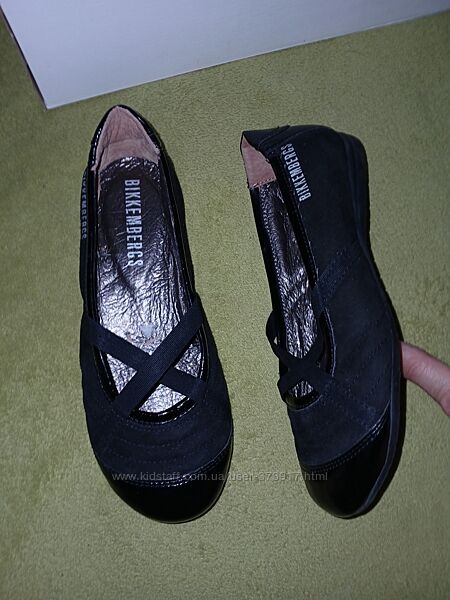 Туфли Италия кожа балетки  Bikkembergs чёрные р.31,32 