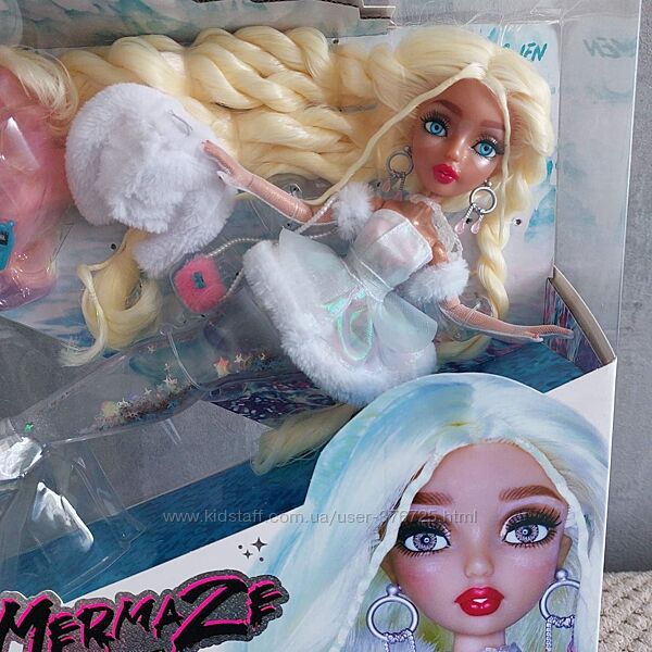 Лялька-русалка гвен зимова колекція mermaze mermaidz