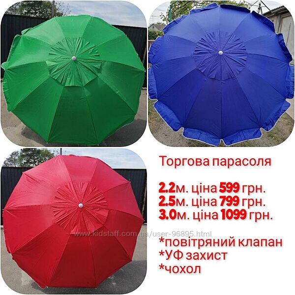 Торгова парасоля, садова параслоя, торговый зонт, пляжны зонт