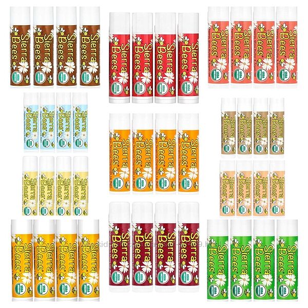 Sierra Bees, Оганічні бальзами для губ, поштучно та упаковками