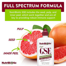 NutriBiotic, веганський екстракт насіння грейпфрута GSE, рідкий концентрат