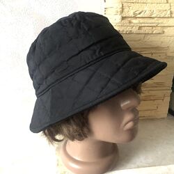  Стеганая чёрная шляпа панама на флисе