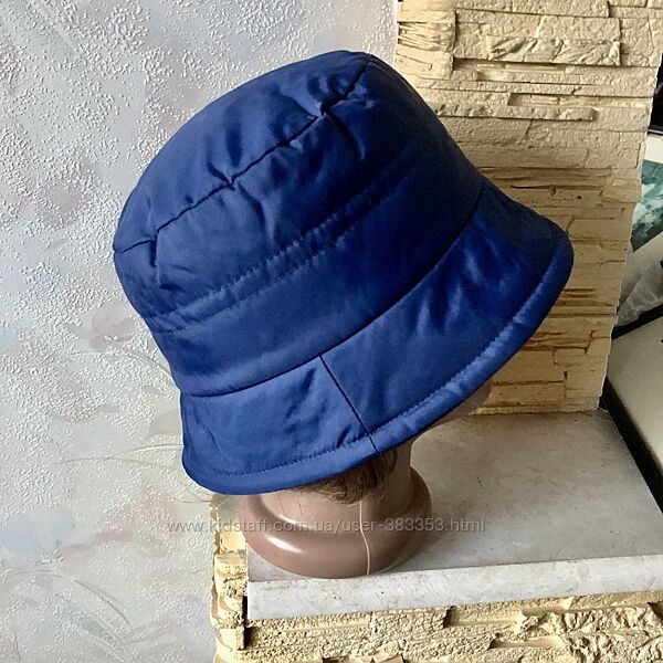 Синяя теплая шляпа Панама  на флисе 56,57 см