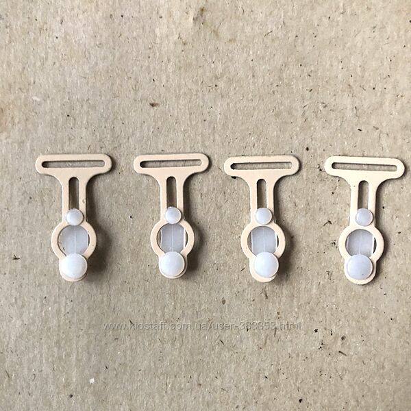 Клипсы для чулок 4 штуки -бежевые-застежки для чудок