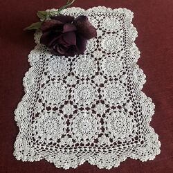 Салфетка греческого кружева-колесики-45х28 см