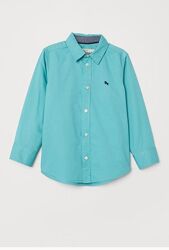 Сорочка, рубашка H&M, 11-12 років, зріст 152 см, м&acuteятна і синя