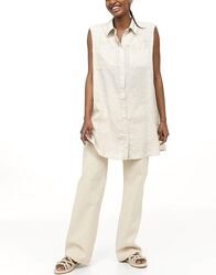 Крута біла блуза H&M   льон/ 3xl