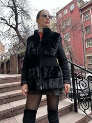 Норковый полушубок - трансформер, жилет Paradise Fashion Парадайз, S / M.