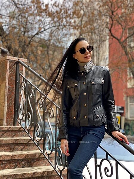 Женская кожаная куртка Voyage Вояж, цвет - черный.