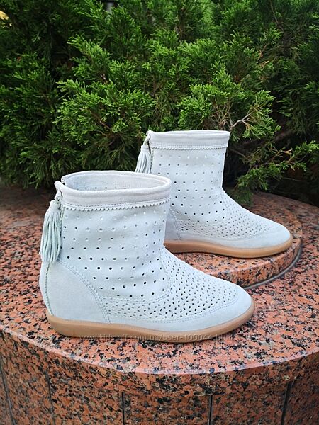 Ботинки Isabel Marant Марант, оригинал, замшевые, перфорированные.