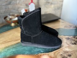 Замшеві чоботи типу UGG зі США, натуральне хутро. Розмір 42 9М US