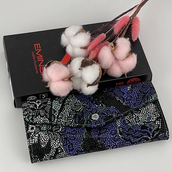 Гаманець жіночий шкіряний Eminsa 2184 54-16 синьо-зелений