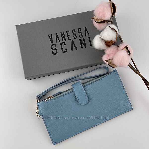 Гаманець-портмоне жіночий шкіряний Vanessa Scani T810-210 блакитний