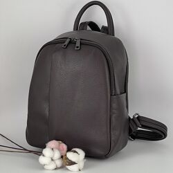 Рюкзак жіночий шкіряний Genuine Leather 05434 D23 темно-коричневий