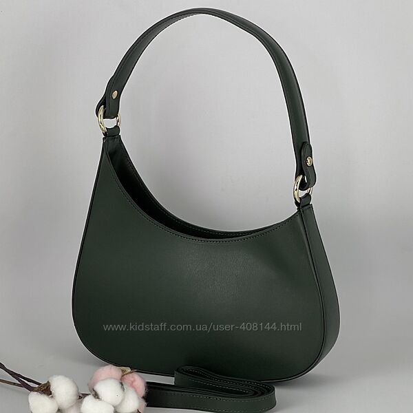 Сумка жіноча шкіряна Genuine Leather 854500025 темно-зелена