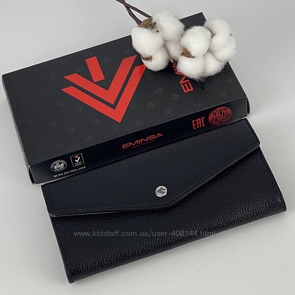 Гаманець жіночий шкіряний Eminsa 2184 18-1 чорний