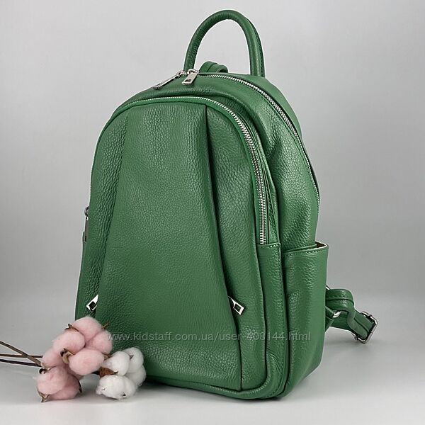 Рюкзак жіночий шкіряний Genuine Leather 543311 зелений