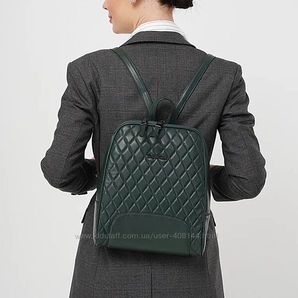 Жіночий рюкзак шкіряний Tony Bellucci 0135-2010 темно-зелений
