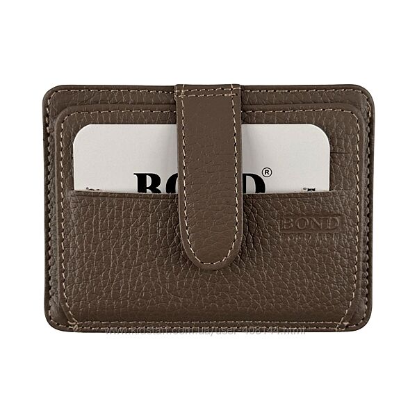 Гаманець картхолдер шкіряний Bond Non 132-213 світло-коричневий